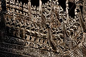 Myanmar - Mandalay, Shwenandaw Kyaung (the Golden Palace) a wonderful example of the Burmese unique teak architecture and wood-carving art. 